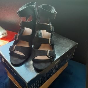 Dolce Vita black wedges platform shoes
